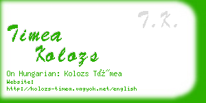 timea kolozs business card